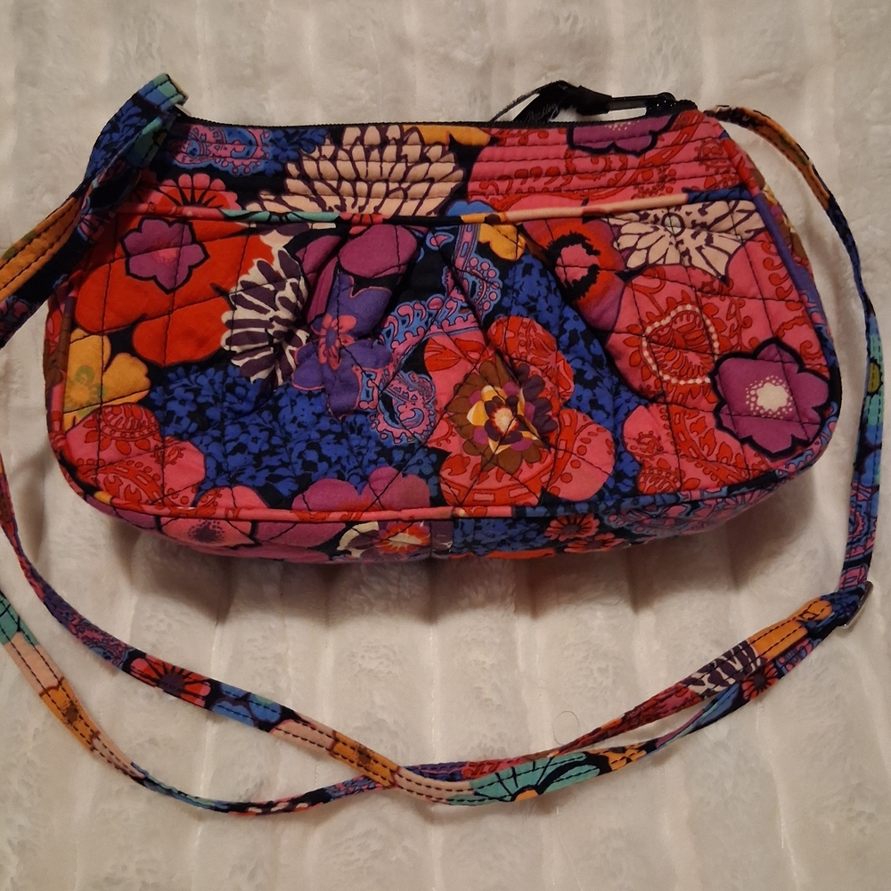Vera Bradley FRANNIE Colorful Floral Shoulder Bag - Picture 3 of 7
